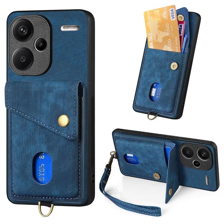 

D1 для Xiaomi Redmi Note 13 Pro + 5G чехол с подставкой PU + TPU чехол для телефона