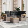 VidaXL Garden Lounge Set with Cushions 5 Pcs, Patio Sofas, Patio Furniture Set, Outdoor Furniture, Grey 3226781