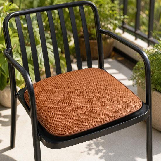 Handwoven Rattan Seat Cushion, Summer Breathable Square Chair Mat, Anti-slip Cooling Sitting Pad for Dining & Office Chairs