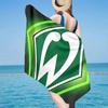 1PC Green Bremen Pattern Beach Towel - Soft,  Absorbent Microfiber, Lightweight, Ideal for The Beach, Parties, Travel, Camping fan gifts
