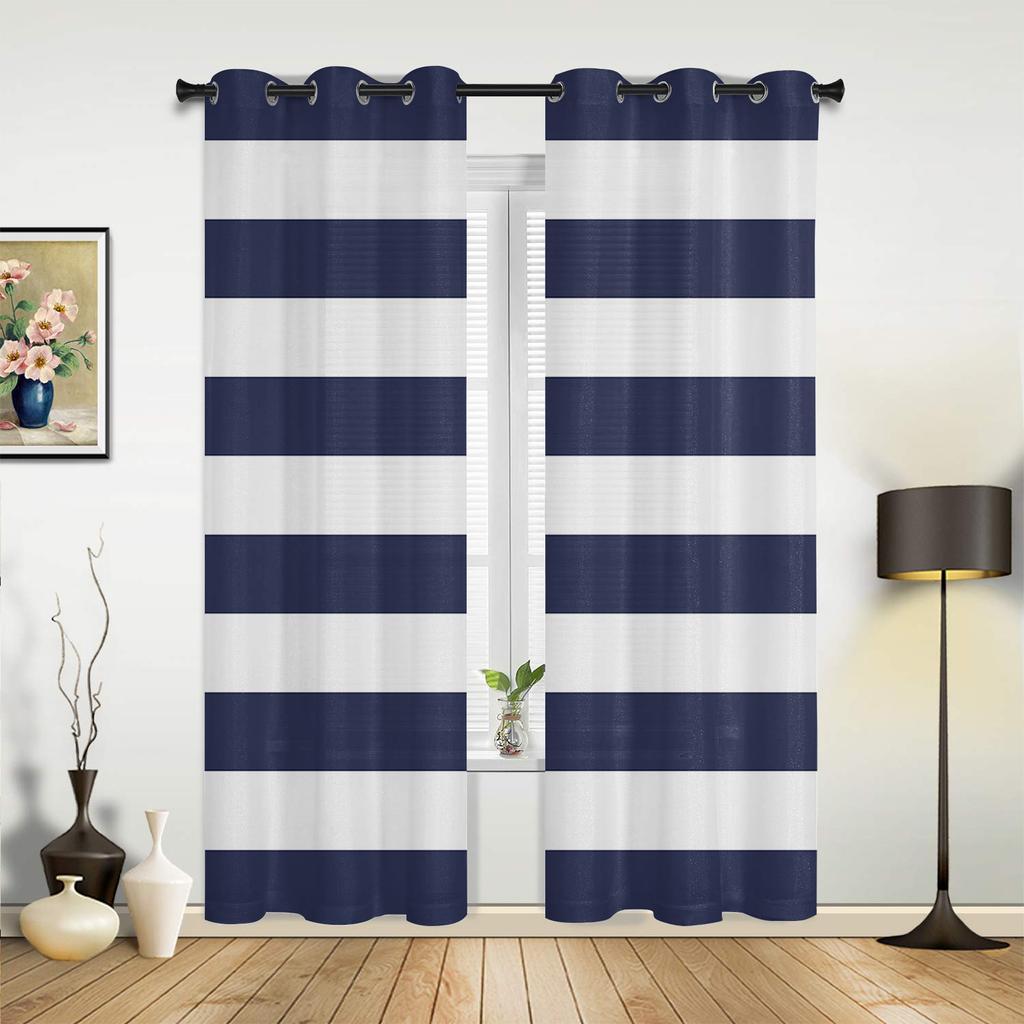 Ränder Rosa Vit Gardiner för Sovrum Vardagsrum Draperier Kök Barnrum Fönstergardin Modern Heminredning