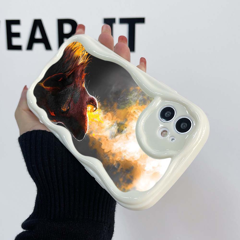 Samsung Galaxy A24 A14 pro iPhone 15 Xiaomi Poco X5 Redmi 13C 12C Huawei Honor 90 Infinix Pouzdra na telefon A39 wolf tygr exclusive Krémový vzor měkké pouzdro