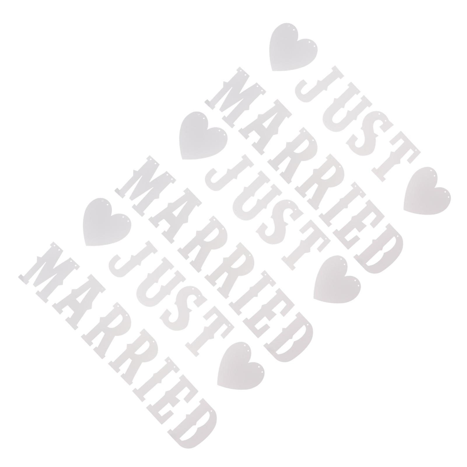 Just Married Banners Multi Purpose Simple Using Cute Design Complete Tools Wedding Decorations Banners for Parties