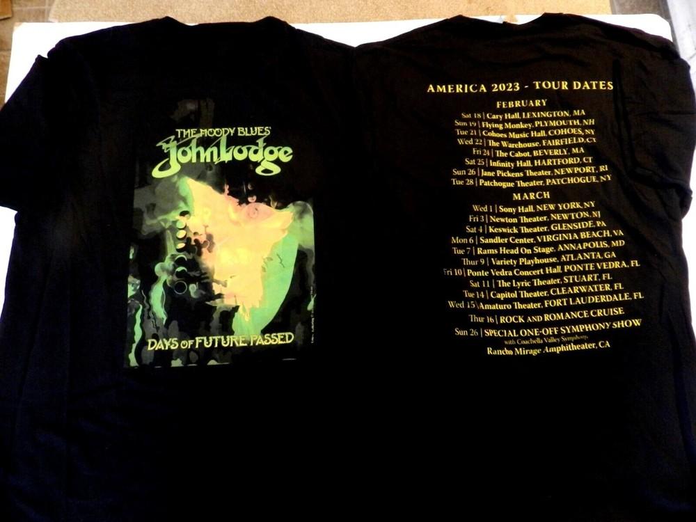 John Lodge Moody Blues 2023 Concert Tour T shirt Two Sided PA269 Unisex T-Shirt XXL
