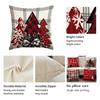 1/4Pcs Red Christmas Pillowcase Snowflake Bow Grid Christmas Tree Single Sided Printed Cushion Cover, Christmas Decorations