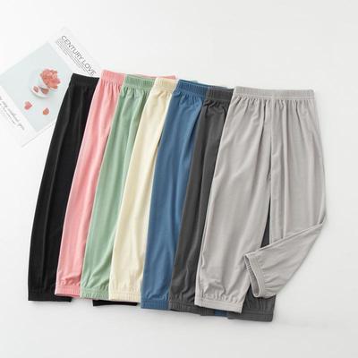 Pantaloni Sportivi Casual in Seta di Ghiaccio per Bambini - Colore Caramella Caviglia Elastica, Pigiama Antizanzare per Bambini e Bambine