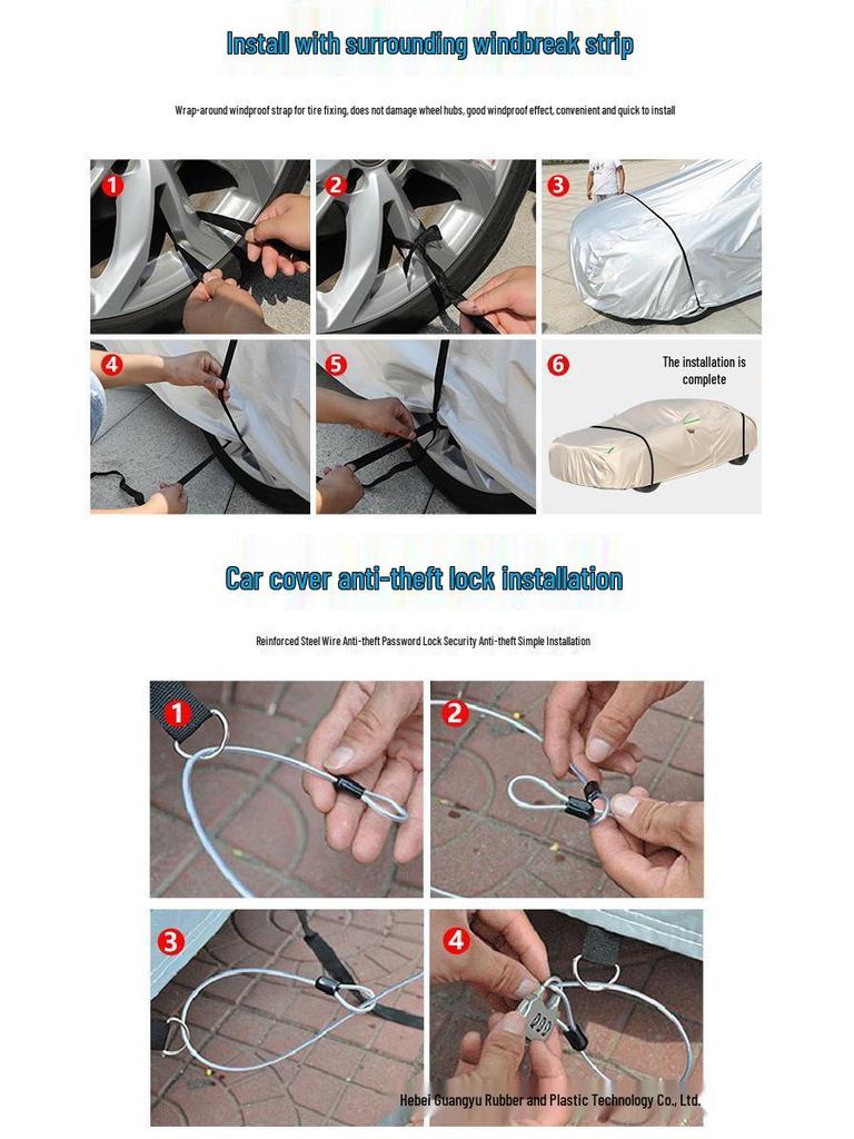 Universal All-Season Padded Waterproof Car Cover for Sun and Rain Protection