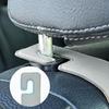 Car Seat Back Hook Metal With Suede Universal Vehicle Headrest Hangers Interior Storage Organizer For Purse Handbag Coat Grocery Bags 2 Pack Light
