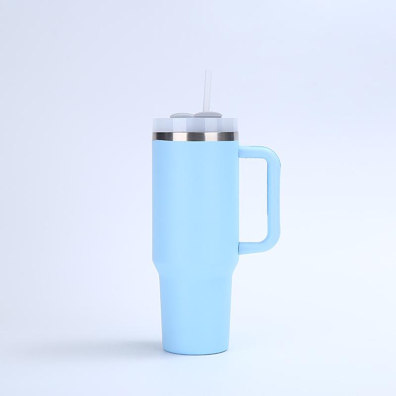The Second Generation 40Oz Handle Cup 304 Stainless Steel Double-Layer Vacuum Spraying Ice Cup Portable Outdoor Thermos Cup