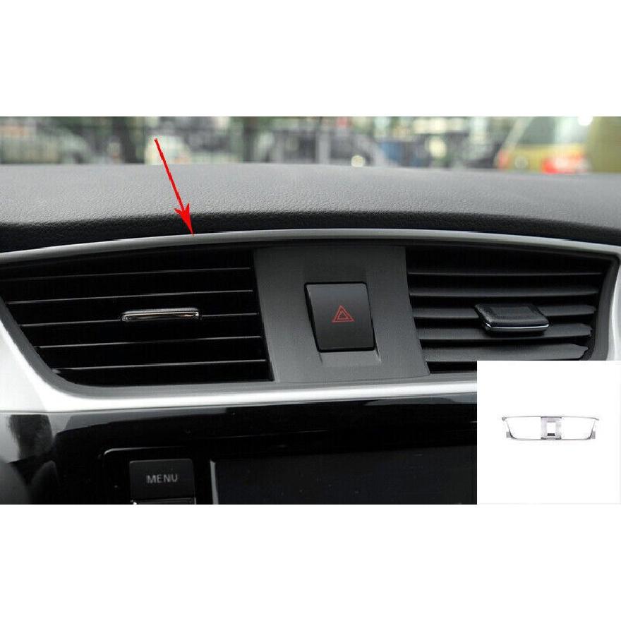 For Nissan Sentra 2013-2019 Silver Titanium Central Console Air Outlet Vent Trim