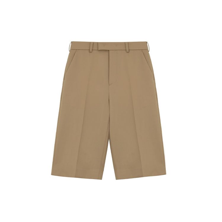 WE11DONE Solid High-Waisted Loose Straight Casual Shorts Men Shorts WD-PT1-22-267-M-BG