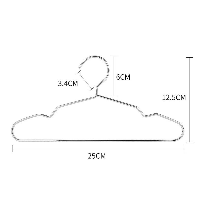Věšáky na sušení dětí Pevné malé kovové drátěné věšáky na mazlíčky pro psa Kočka Zlaté kovové věšáky na košile s drážkami