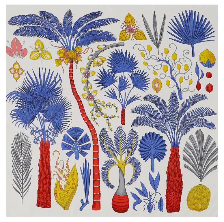 Silk Scarf Women Large Shawls Stoles Cashew Print Square Scarves Echarpes Foulards Femme Wrap Bandanas 130*130CM