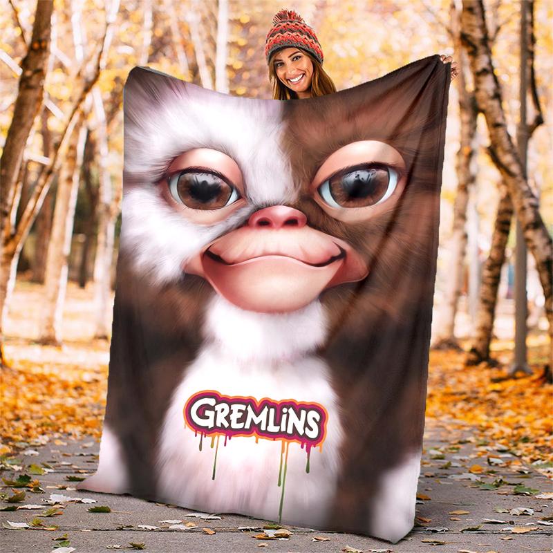 Gremlins Flannel Blanket Soft Warm All-Season Throw, Design for Camping, Car Travel, Hiking Sofa, Bed, Office Perfect Gift for Parties