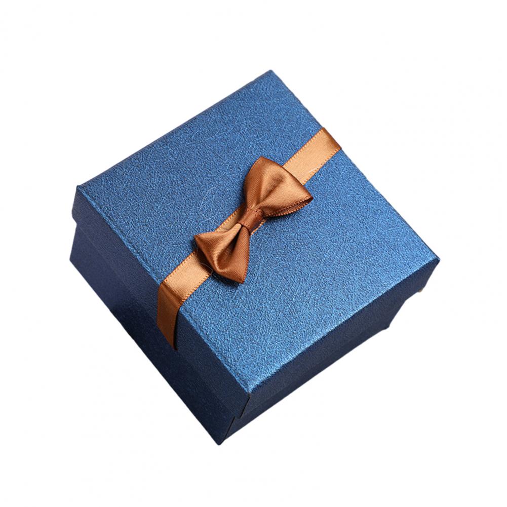 Presentförpackning med bandrosett och kudde Alla hjärtans dag Brudtärna Bröllop Födelsedagspresent Inslagning med lock Bärbar smyckespåse