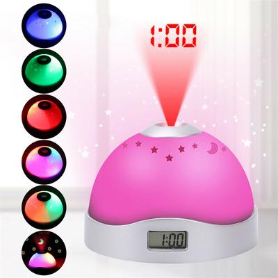 Led Digital Projector Alarm Clock 7 Color Changes Time Display Easy To Set Multi-color Night Light Clock