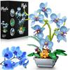 Kit de construction d'orchidées, compatible avec les blocs de construction de fleurs pour adultes, fleurs artificielles, jouets de décoration pour la maison, kit de construction pour filles de 8 ans et plus, bricolage