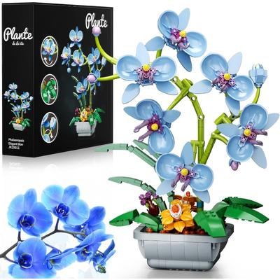 Orchid Building Set Competible With Adults Flowers Building Blocks Artificial Flowers Home Decor Toys Building Set For Girls 8+ Diy