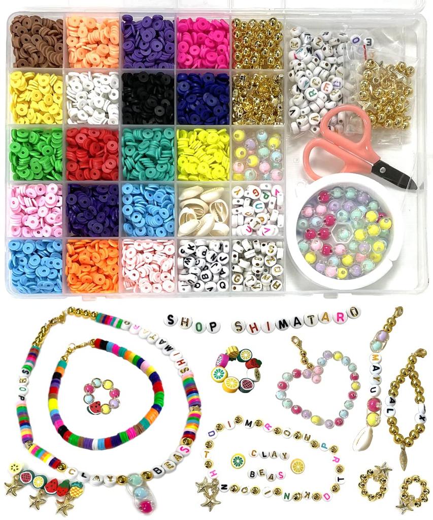 Hawaiian Clay Making Beading Handmade Accessory Summer Home DIY Bracelet Beads, Beads, Accessories, Toy, Kit, Kit, Vacation, Play, Mom, Hobby,