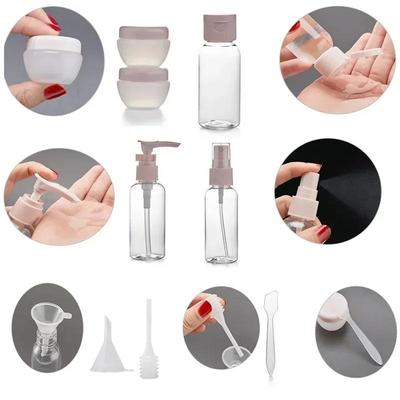 Sada lahviček na parfémy Plnitelný šampon s rozprašovačem a šamponem do sprchové trubice Náplň do lahví kosmetické cestovní nádobky na tekutiny Přenosný nástroj