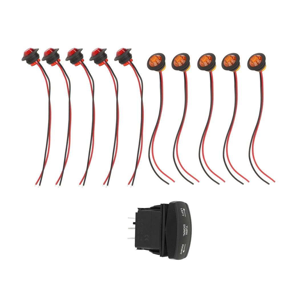 Turn Signal Rocker Switch ATV UTV Turn Signal Flasher Relay Harness Replacement for Polaris Ranger RZR DC12V