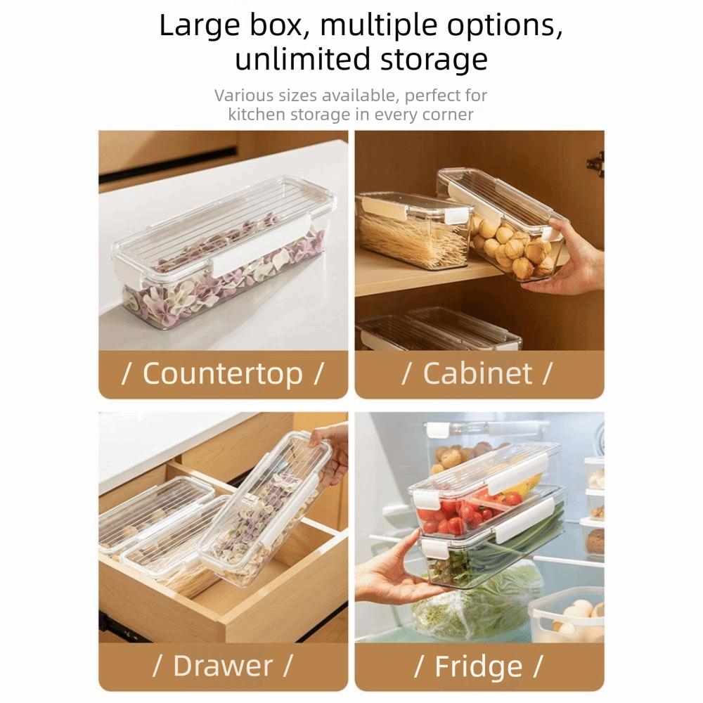 Clear Plastic Food Storage Box Airtight Fresh Keeper Box Keeper Box Pasta Storage Container Fridge