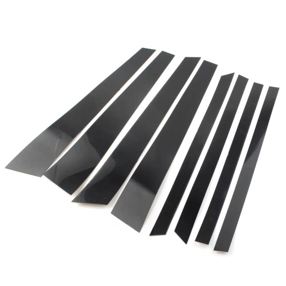 Pour BMW X5 E70 2007-2013 Garniture de montant de pilier de porte de voiture Panneau de couverture Noir Décoration 2007 2008 2009 2010 2011 2012 2013 8 pièces