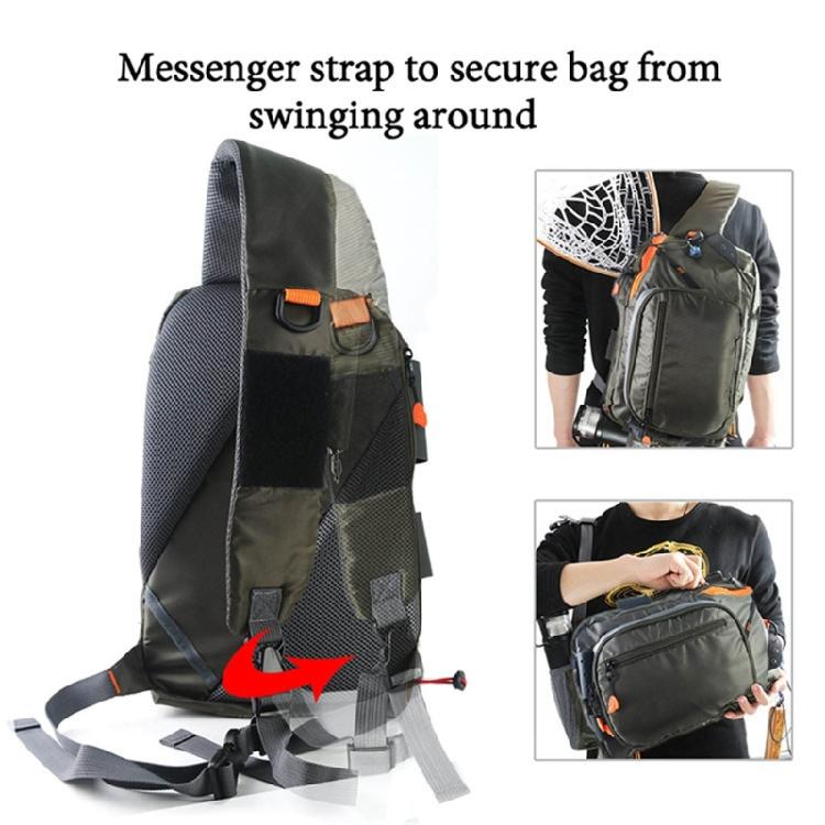 Fliegenfischer Sling Pack Brusttasche Angeltackle Aufbewahrungstasche Brusttasche Bequeme Angeltaschen Zubehör Ausdauernd