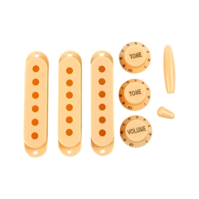 

Plastic Electric Guitar Pickup Cover Single Coil Cover with Volumes Tone Control Knob Electric Guitar Accessories
