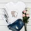 Newly women tshirt cartoon funny cute peach cat print t shirt femme Harajuku kawaii summer tops tee shirt femme tumblr clothes