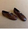 British style Brock carved tassel Mary Jane single shoes women's 2025 new retro one-pedal small leather shoes