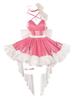 Adult Anime Game Goddess Style Cute Adorable Cool Sexy Costume Cosplay Sleeveless Dress Fancy Dress Transformation Costume Set Pink [Miccostumes]