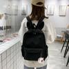 New Nylon Solid Color Schoolbag for Men and Women Students Cute Rabbit Ears Cute Backpack