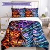 3pcs Custom Name Powerful Energy Printed Bedding Set Duvet Cover Closure Includes 1 Duvet Cover & 2 Pillowcases, Soft and Comfortable for All Seasons.