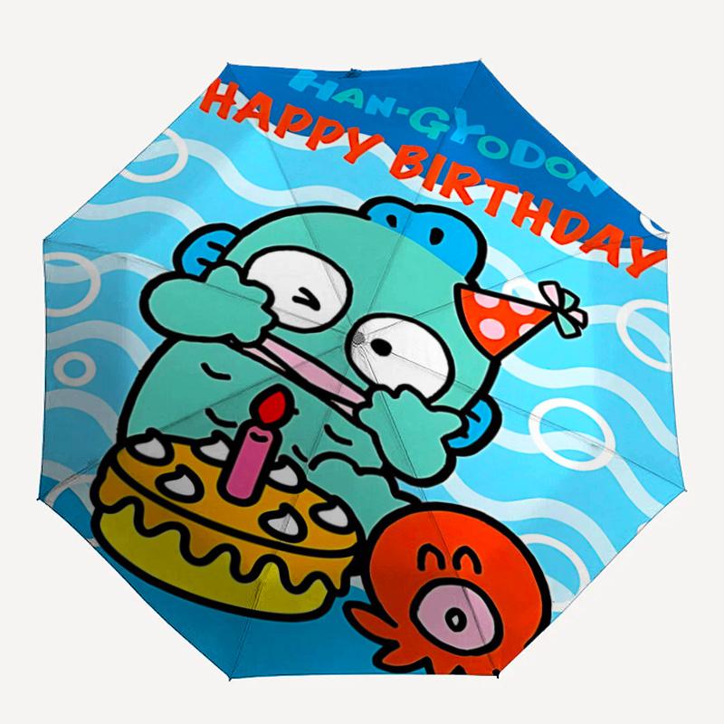 1pc Han-gyodon Happy Birthday Party Hat with Automatic Opening Folding Design, 8-Bone Iron Frame Outdoor Umbrella - Perfect Gift for Fans, Travelers,