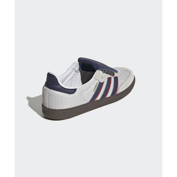 adidas Samba LT Branco Cristal Azul Escuro Tênis Unissex Goma-5 IE9169