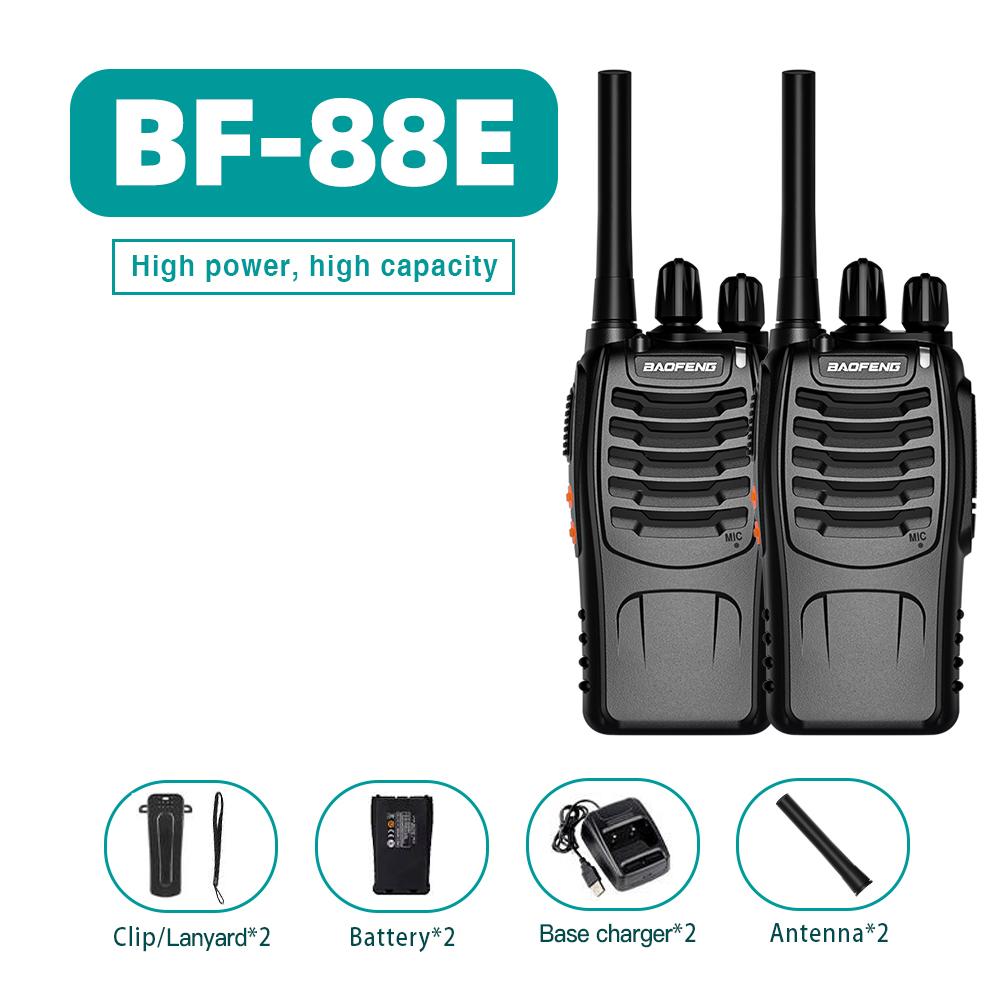 Baofeng BF-88E PMR446 Walkie Talkie 0.5W UHF 16CH VOX USB Charging Portable Handheld Two-Way Radio License-Free for Europe