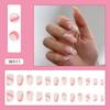 24Pcs Purple Floral Almond Ballerina Press On Nails Medium Detachable False Nail Tips With Fresh Flower Design For Manicure