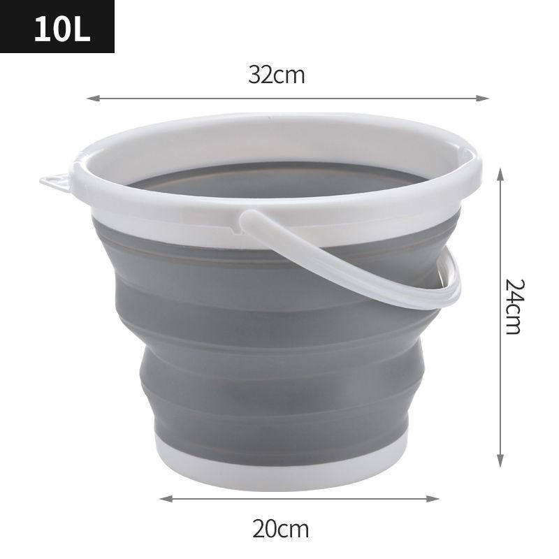 Seau d'eau pliable en silicone portable: Épaissi, Petit, pour la Pêche, la Collecte sur la Plage, le Lavage des Mains et la Collecte d'Eau