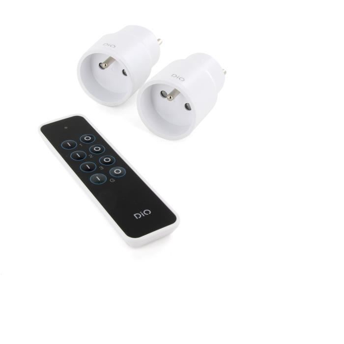CHACON Kit 2 Nano Sockets and Remote Control -DiO (2300W, FR)