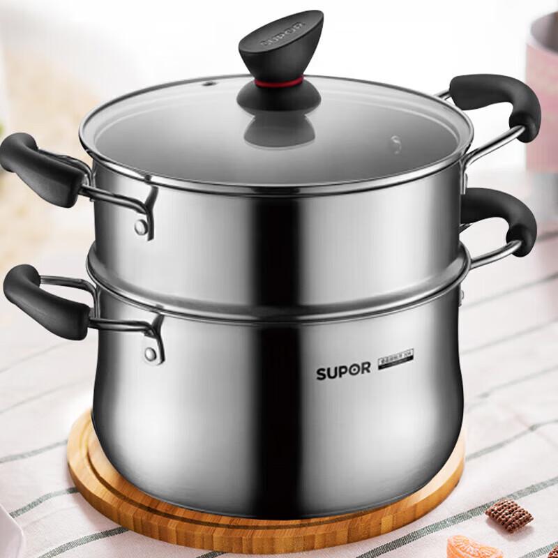 SUPOR 304 Stainless Steel Single-Layer Steamer Pot
