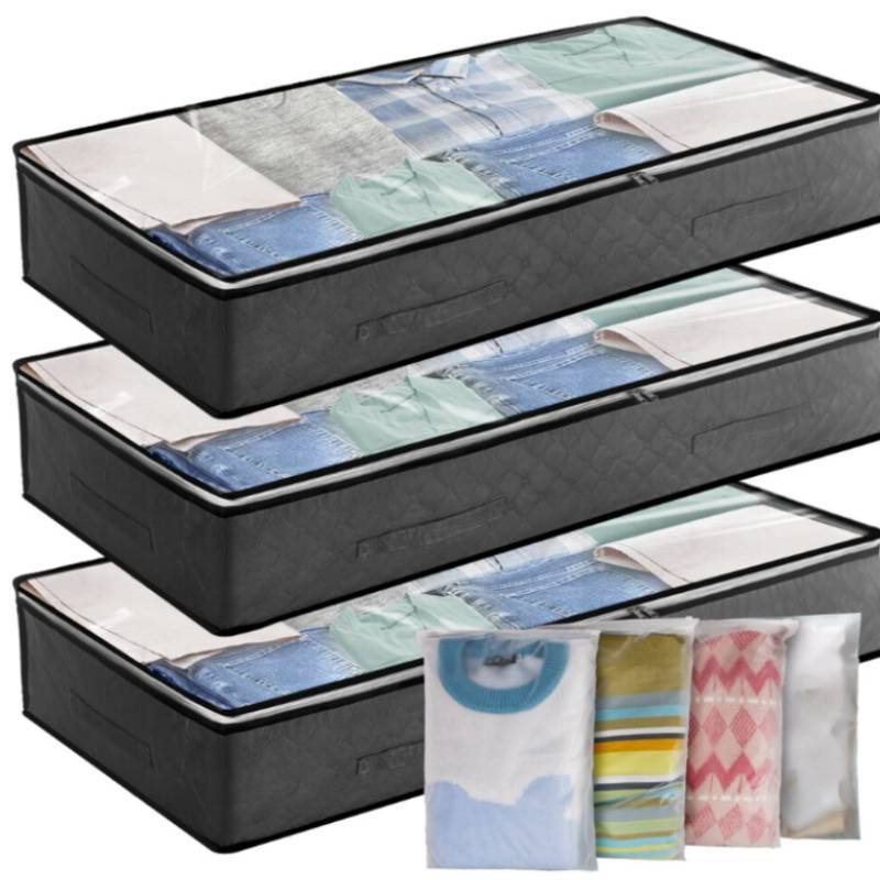Clothes Storage Bin With Foldable Design And Large Capacity For Bedroom Organization
