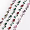 Funkelnde Steine Strass Armband Buntes Kristall Blatt Ranke Armband Hochzeits Schmuck