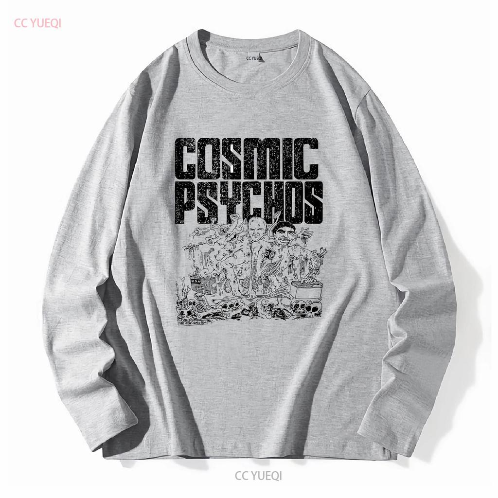 Seltenes Cosmic Psychos Band T-Shirt für Fans S4455 Lang- oder Kurzarm Vintage Gewaschen Dehnbar Weich Stylisch Atmungsaktiv Unisex