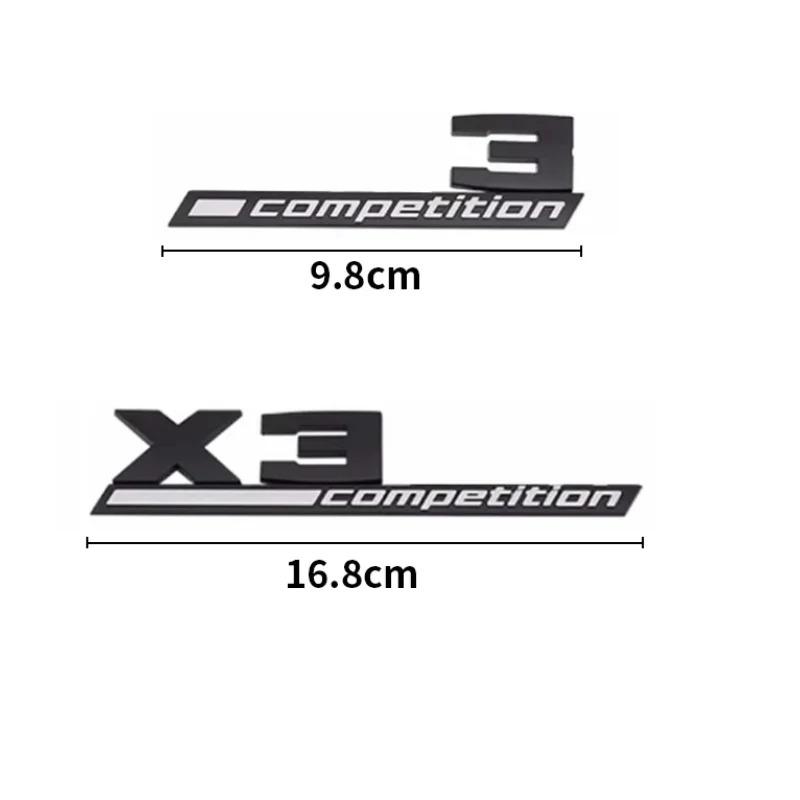 3D ABS COMPETITION Car Trunk Badge Emblem Thunder Edition Sticker For M1 M2 M3 M4 M5 M6 M7 M8 X1M X2M X3M X4M X5M X6M X7M X5