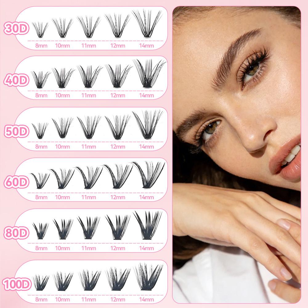 False Eyelash Book Glue Large Capacity Mixed Single Cluster Segmented 30D40D50D Hair