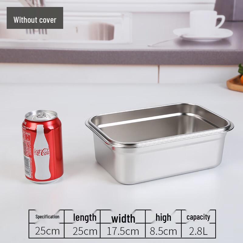 

304 Stainless Steel Rectangular Food Storage Container