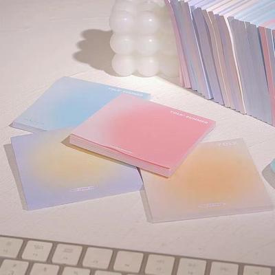 Roztomilý poznámkový blok na 50 listů Creative Fashion Gradient Barva Scrapbooking Poznámkový blok Psací potřeby Samolepící poznámky Kawaii Studentské potřeby