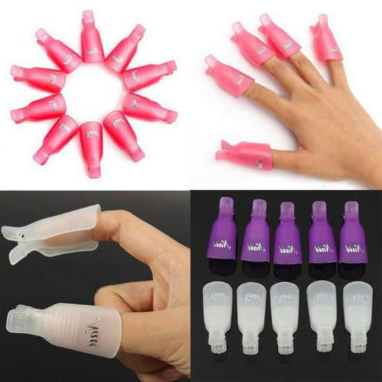

Nail Art Remover Clips - 10 Pack Transparent (10 per pack)