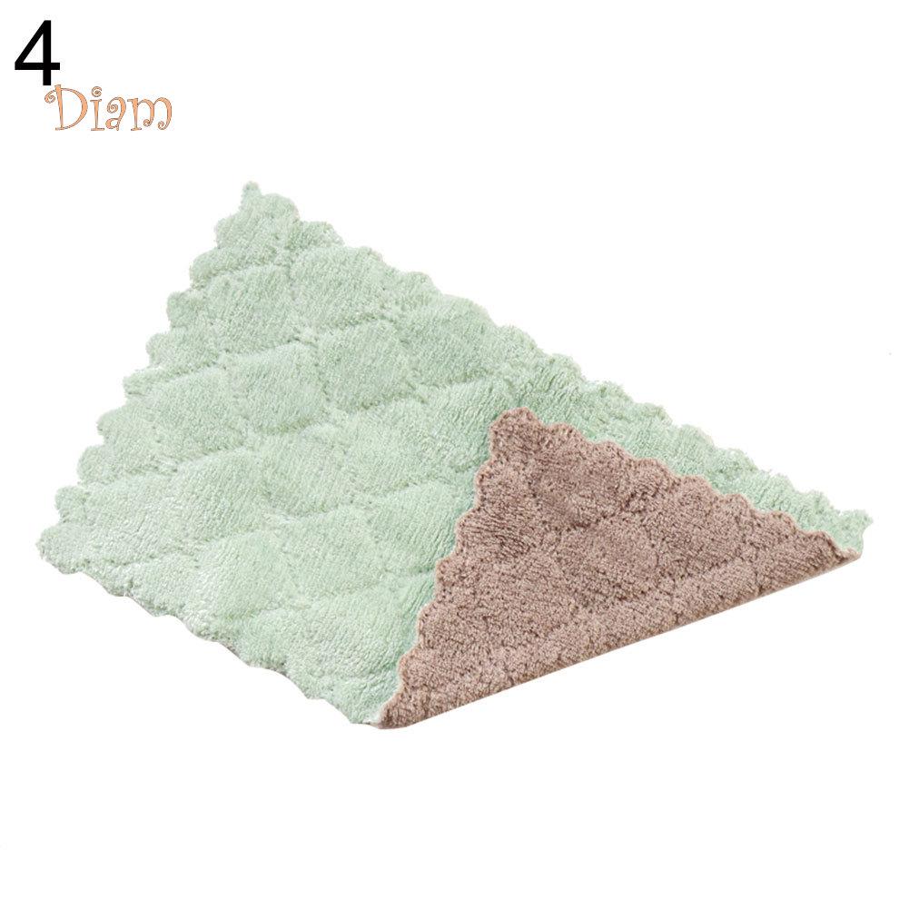 Двухстороннее полотенце для мытья посуды one size розовый зеленый — фото 9